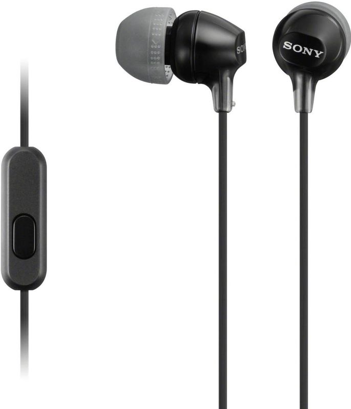 Sony - MDREX15APB - In-ear Koptelefoons - Zwart - Siliconen - Lichtgewicht