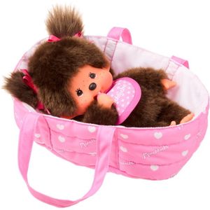 monchhichi pop jongen met slab - blauw - 20 cm