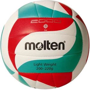 Molten trainingsvolleybal 5M2000-LightW wit/rood/groen maat 5