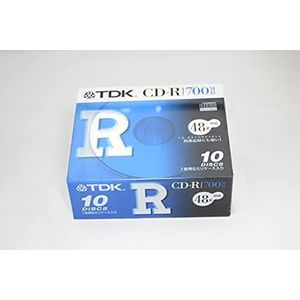TDK Compact Disc CD-R voor gegevens 700MB 1-48x 10Pack 5mm case CD-R80TFX10S (Japan Import)