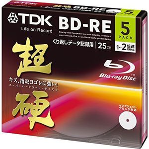 TDK BD-RE 25GB 2x Speed 5 Pack Herschrijfbare BluRay Blank Discs