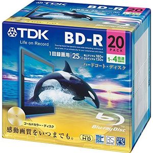 TDK Blu-ray BD-R Disk | Gold Disk | 25GB 4x Speed 20 Pack (japan import)