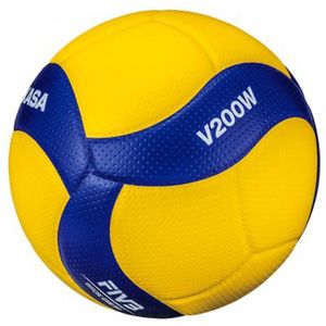 Mikasa - Volleyball - V200W FIVB - Volleyball - Unisex - Microfiber - Pro Gameball - Geel/Blauw - Maat 5