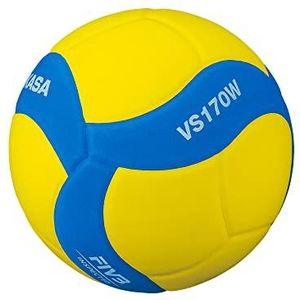 MIKASA Unisex - Volwassenen VS170W-Y-BL Volleyball, blauw, 5