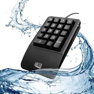Adesso AKB-618UB - Easy Touch Waterdicht Ergo Toetsenbord, Zwart