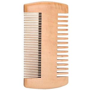 Baardkam - Houten Baardkam Anti Statische Houten Zakkam met Double-end Fijne En Grove Tanden
