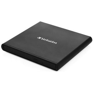 Verbatim Slimline externe cd/dvd-speler, USB 2.0, mobiele speler, Nero Burn & Archive software inbegrepen, externe dvd-brander, externe cd-speler, compact design, zwart