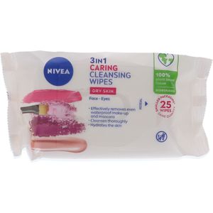 Nivea Biodegradable Wipes 25s 3in1 Dry Skin