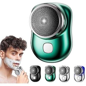 2023 Powerful Storm-Shaver for Men, Rechargeable Mini Electric Shaver, Pocket Portable Size Wet and Dry Shaver, Waterproof Electronic Razor, Suitable for Home, Travel (Green)