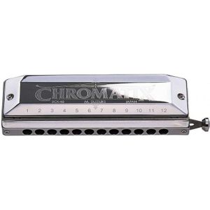 Suzuki - Chromatix SCX48A - Mondharmonica - Zilverkleurig - 12 Gaten