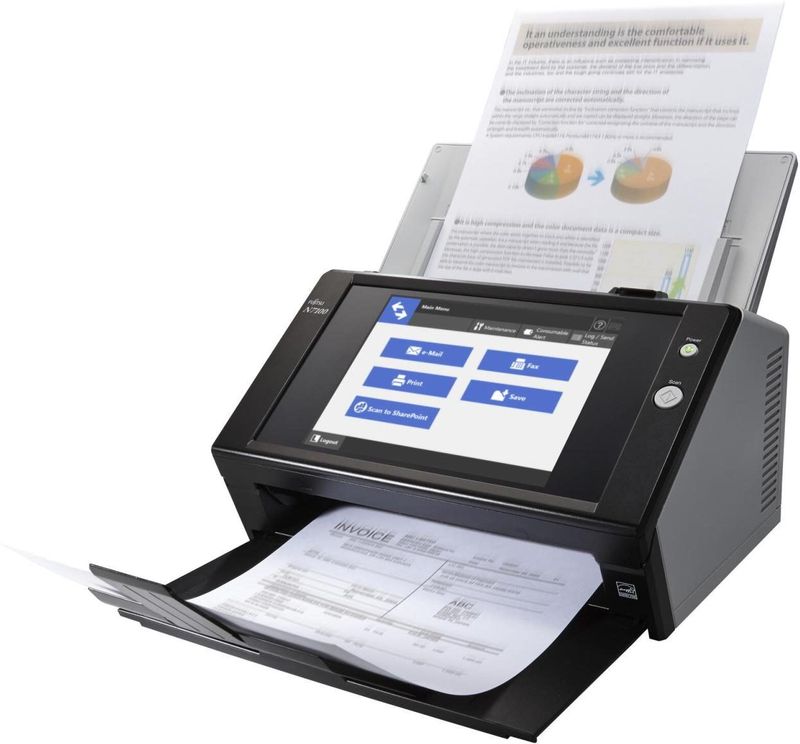 Fujitsu - N7100e - Netwerkscanner - Zwart - Multifunctioneel - Ruimtebesparend