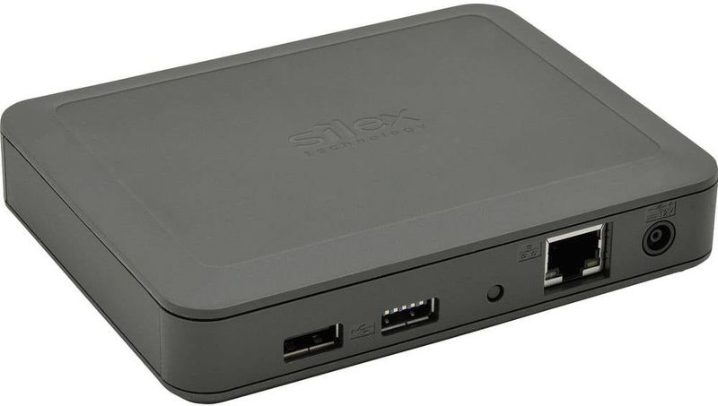 Silex Technology DS-600 Netwerk-USB-server LAN (10/100/1000 MBit/s), USB 3.2 Gen 1 (USB 3.0), USB 2.0