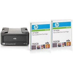HP StorageWorks RDX750 externe harde schijf (1 x USB 2.0, 2,27 kg, 210 x 395 x 200 mm, 60 Gbit/s halve hoogte, 5,25 inch)