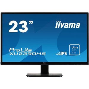 iiyama ProLite XU2390HS-B1 58,4cm (23"") AH-IPS LED-monitor Full-HD (VGA, DVI, HDMI) Ultra-Slim-Line, zwart