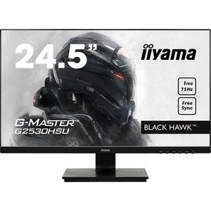 iiyama Black Hawk G2530HSU-B1, 24.5", TN-LED, 1920x1080 (Full HD), DisplayPort-HDMI-VGA-USB 2.0, speakers, zwart