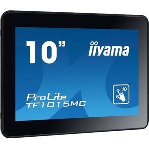 Iiyama ProLite TF1015MC Touchscreen monitor Energielabel: E (A - G) 25.7 cm (10.1 inch) 1280 x 800 Pixel 16:10 25 ms VGA, HDMI, DisplayPort, Jackplug VA LED