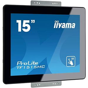 IIYAMA ProLite TF1515MC-B2 15inch LCD 4:3 Projective Capacitive 10-Points Touch Bezel Free h Seal - Wit