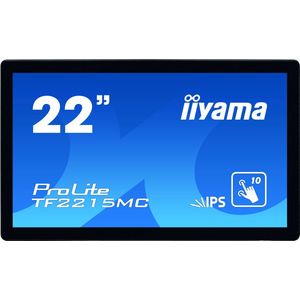 Iiyama ProLite TF2215MC Touchscreen monitor Energielabel: F (A - G) 54.6 cm (21.5 inch) 1920 x 1080 Pixel 16:9 14 ms VGA, HDMI, DisplayPort, Hoofdtelefoon (3.5