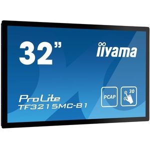 Iiyama Prolite TF3215MC-B1 Touchscreen monitor Energielabel F (A - G) 80 cm (31.5 inch) 1920 x 1080 Pixel 16:9 8 ms HDMI, VGA AMVA3-LED