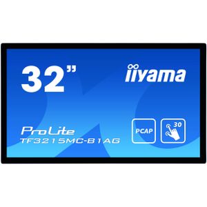 Iiyama ProLite TF3215MC-B1AG Touchscreen monitor Energielabel F (A - G) 80 cm (31.5 inch) 1920 x 1080 Pixel 16:9 8 ms HDMI, VGA AMVA3-LED