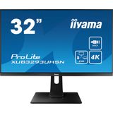 iiyama ProLite XUB3293UHSN-B1 computer monitor 80 cm (31.5") 3840 x 2160 Pixels 4K Ultra HD LED Grijs