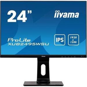 iiyama ProLite XUB2495WSU-B3 - LED-monitor - 61,13 cm (24,1"") (1920 x 1200 pixels, 24.10""), Monitor, Zwart
