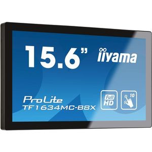iiyama ProLite TF1634MC-B8X computer monitor 39,6 cm (15.6") 1920 x 1080 Pixels Full HD LED Touchscreen Multi-gebruiker Zwart