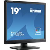 iiyama ProLite E1980D-B1 LED display 48,3 cm (19"") 1280 x 1024 Pixels XGA zwart
