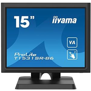 iiyama T1531SR-B6 Touch HDMI+DP (1024 x 768 pixels, 15""), Monitor, Zwart