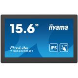 iiyama - T1624MSC-B1 Beeldscherm - Zwart - 39,6 cm (15.6") - IPS - Full HD - Touchscreen