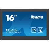 iiyama T1624MSC-B1 beeldkrant Interactief flatscreen 39,6 cm (15.6) IPS 450 cd/m² Full HD Zwart Touchscreen 24/7