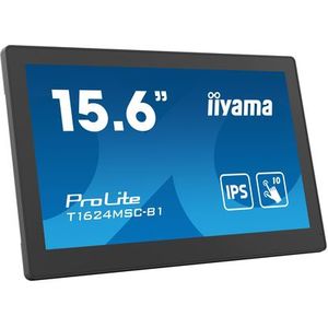 iiyama - T1624MSC-B1 Beeldscherm - Zwart - 39,6 cm (15.6") - IPS - Full HD - Touchscreen
