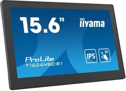 iiyama - T1624MSC-B1 Beeldscherm - Zwart - 39,6 cm (15.6") - IPS - Full HD - Touchscreen