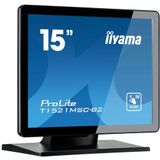 iiyama ProLite T1521MSC-B2 computer monitor 38,1 cm (15") 1024 x 768 Pixels XGA LED Touchscreen Tafelblad Zwart