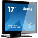 iiyama Prolite T1721MSC-B2 LED Monitor 43 cm 17 inch SXGA 10-punts multitouch capacitieve VGA HDMI Audio Out 7H IPX3 zwart