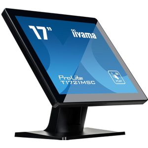 iiyama Prolite T1721MSC-B2 LED Monitor 43 cm 17 inch SXGA 10-punts multitouch capacitieve VGA HDMI Audio Out 7H IPX3 zwart