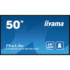 Iiyama ProLite LH5054UHS-B1AG Digital Signage display Energielabel: G (A - G) 127 cm (50 inch) 3840 x 2160 Pixel 24/7 Anti-burn-in-functie, Media