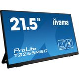 Iiyama Prolite T2255MSC-B1 45,5 cm 21,5 inch Full HD IPS LED-monitor 10-punts capacitieve HDMI DP USB 3.0 7H MPP2.0 zwart