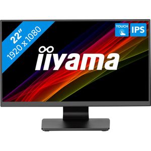 iiyama ProLite T2252MSC-B2 computer monitor 54,6 cm (21.5 inch) 1920 x 1080 Pixels Full HD LCD Touchscreen Zwart
