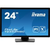 Iiyama Prolite T2452MSC-B1 - LED-monitor, IPS Full HD Monitor - 23.8 Inch - Luidsprekers - Touchscreen - Zwart