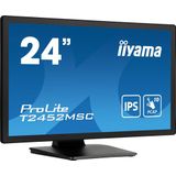 Iiyama Prolite T2452MSC-B1 - LED-monitor, IPS Full HD Monitor - 23.8 Inch - Luidsprekers - Touchscreen - Zwart
