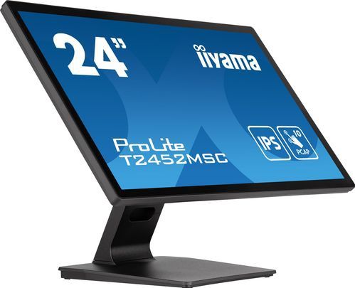 Iiyama Prolite T2452MSC-B1 - LED-monitor, IPS Full HD Monitor - 23.8 Inch - Luidsprekers - Touchscreen - Zwart
