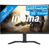 iiyama G-Master GCB3280QSU-B1 Red Eagle - 32 Inch - VA - QHD - 165Hz - 0.2ms - Curved - In hoogte verstelbaar