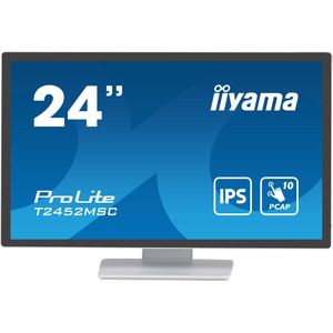 Iiyama 24 WHITE Bonded PCAP Touchscreen monitor Energielabel: E (A - G) 60.5 cm (23.8 inch) 1920 x 1080 Pixel 16:9 14 ms HDMI, DisplayPort, USB 3.1 Gen 1 IPS