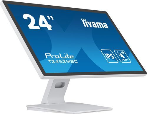 iiyama ProLite T2452MSC-W1 computer monitor 60,5 cm (23.8") 1920 x 1080 Pixels Full HD LCD Touchscreen Multi-gebruiker Wit