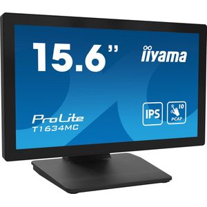 iiyama ProLite T1634MC-B1S computer monitor 39,6 cm (15.6") 1920 x 1080 Pixels Full HD LED Touchscreen Zwart