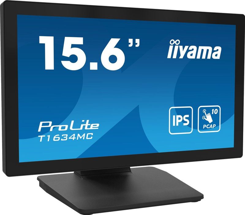 iiyama ProLite T1634MC-B1S computer monitor 39,6 cm (15.6") 1920 x 1080 Pixels Full HD LED Touchscreen Zwart