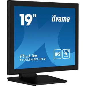 iiyama ProLite T1932MSC-B1S computer monitor 48,3 cm (19") 1280 x 1024 Pixels Full HD LED Touchscreen Tafelblad Zwart