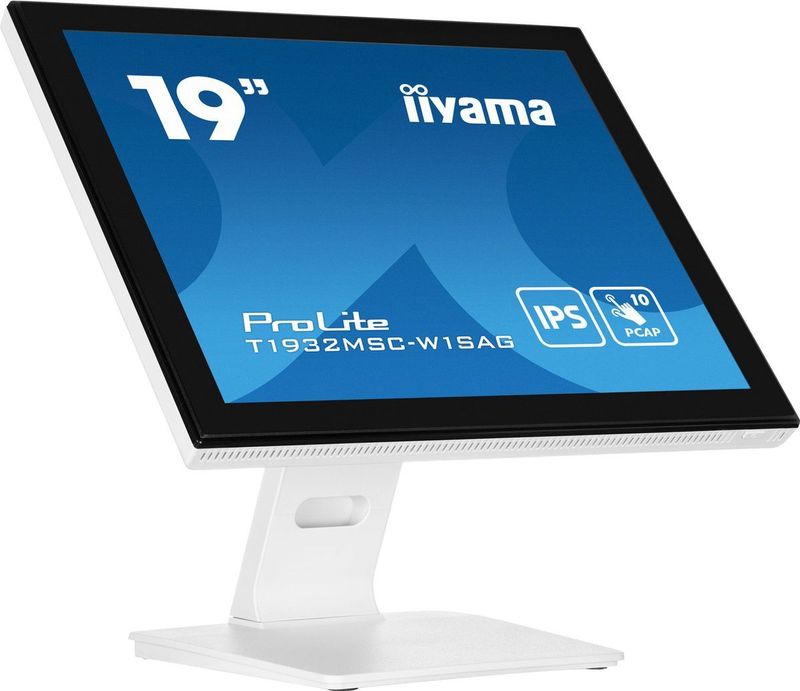 iiyama ProLite T1932MSC-W1SAG computer monitor 48,3 cm (19") 1280 x 1024 Pixels Full HD LED Touchscreen Tafelblad Wit