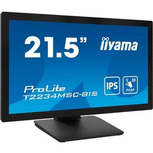 Iiyama ProLite T2234MSC-B1S Touchscreen monitor Energielabel: E (A - G) 54.6 cm (21.5 inch) 1920 x 1080 Pixel 16:9 18 ms HDMI, DisplayPort, Audio-Line-out, VGA